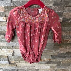 Floral Long Sleeve Baby onesie